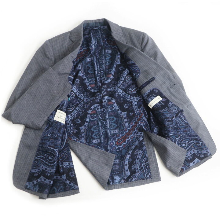 楽天市場】美品□ETRO/エトロ ストライプ/ペイズリー柄 裏シルク100 