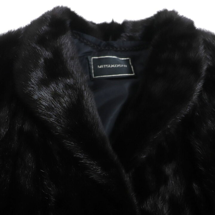 楽天市場】美品▽MITSUKOSHI 三越 SAGA MINK サガミンク 逆毛 本毛皮 