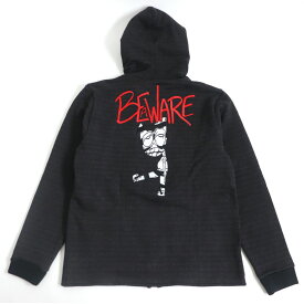 【ドンドン見直し】未使用品□クロムハーツ MATTY BOY P YNT HDZF BEWARE PPO ダガージップ エンブロイダリー ジップアップパーカー ブラック系 M USA製【中古】