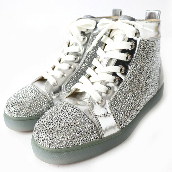 楽天市場】極美品△クリスチャンルブタン LOUISFLAT CALF STRASS 