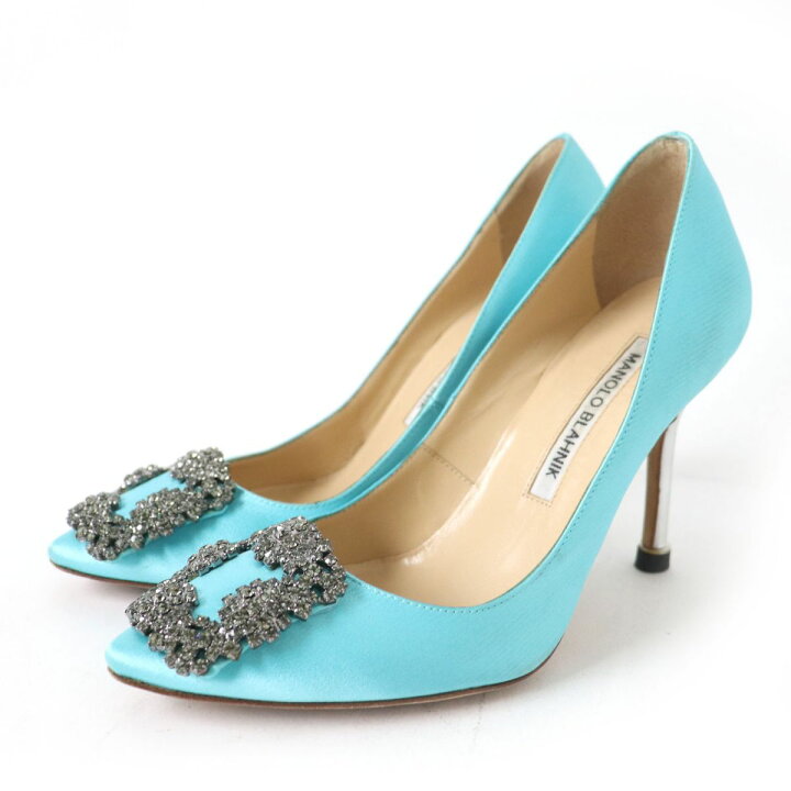 楽天市場】良品☆MANOLO BLAHNIK マノロブラニク ハンギシ ビジュー 