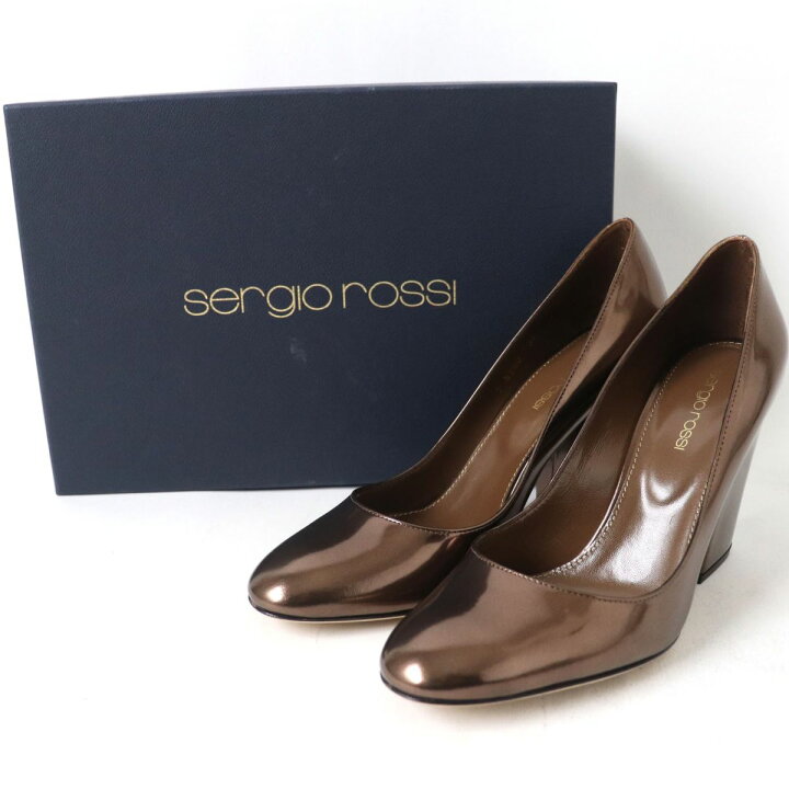 楽天市場】未使用品☆Sergio Rossi セルジオロッシ チャンキーヒール 