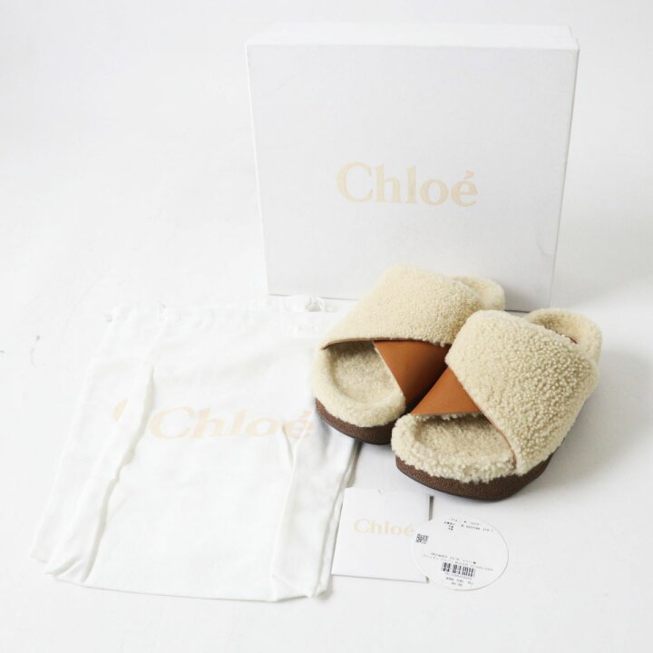 楽天市場】未使用品◎正規品 Chloe クロエ WAVY SLIDES レディース 