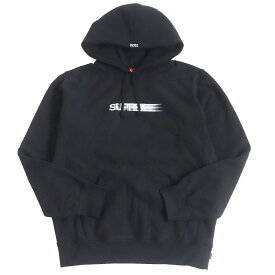 美品□20SS Supreme/シュプリーム Motion Logo Hooded Sweatshirt モーションロゴ プルオーバー スウェットパーカー/フーディー 黒 M 正規【中古】