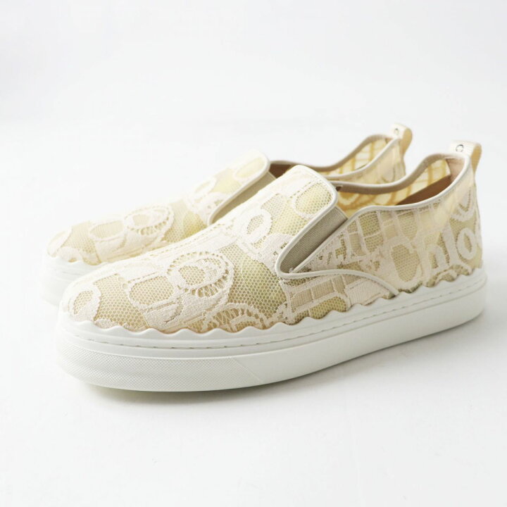 楽天市場】未使用品◎イタリア製 Chloe クロエ LAUREN SLIP ON LACE 