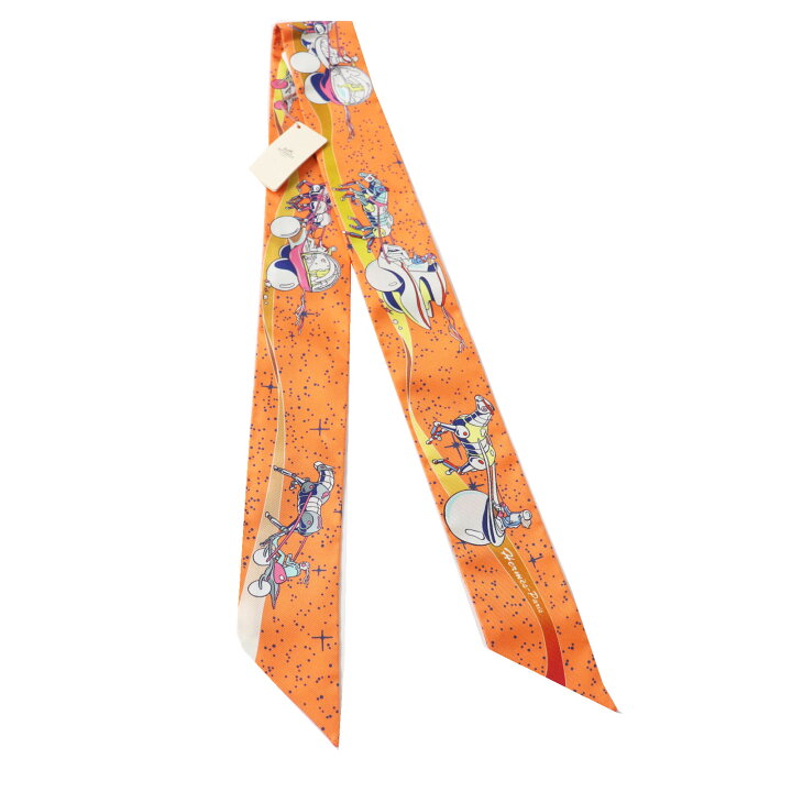 楽天市場】未使用品 HERMES エルメス シルク100% Orenge/Jaune 