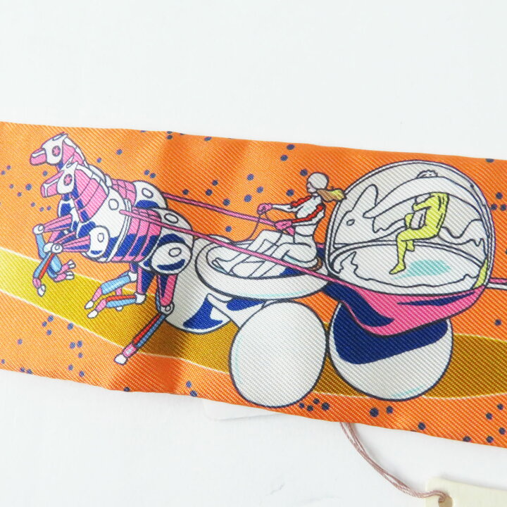 楽天市場】未使用品 HERMES エルメス シルク100% Orenge/Jaune 
