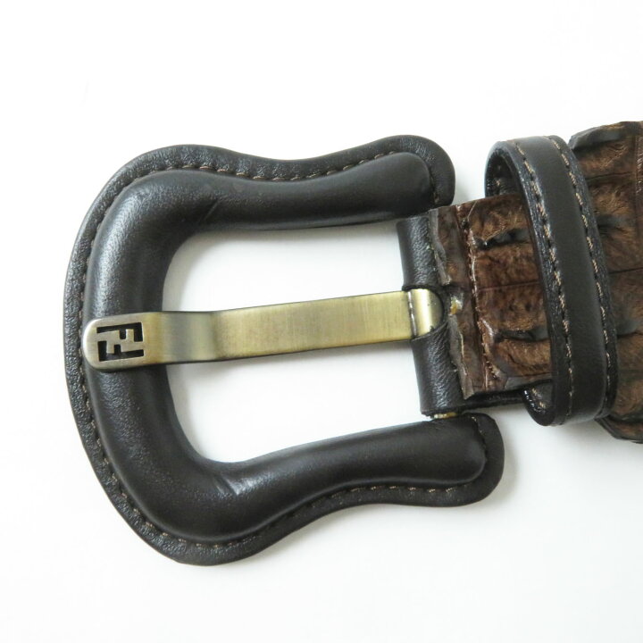 楽天市場】未使用品 FENDI フェンディ FNE774 クロコダイルベルト付き 