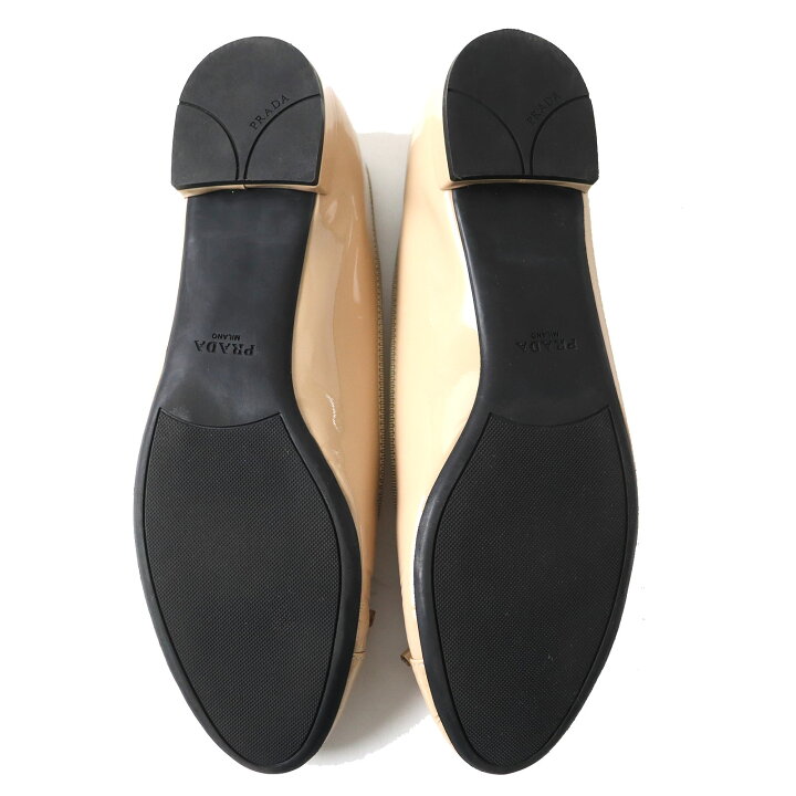 楽天市場】美品 PRADA プラダ 1F889D ロゴ金具・リボン付き パテント  