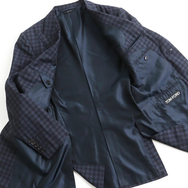 楽天市場】美品 TOM FORD トムフォード 裏地シルク混 チェック柄 
