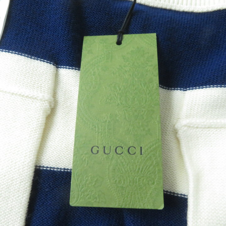 楽天市場】未使用品 GUCCI グッチ 22AW 691664 ロゴ刺繍入り マリン  