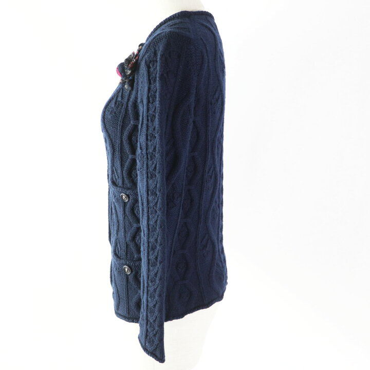 楽天市場】美品 CHANEL シャネル P46489 カシミヤ100％ カメリア 