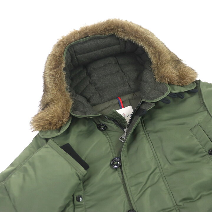 楽天市場】極美品 MONCLER モンクレール RONIER ファーフーデッド ロゴ 