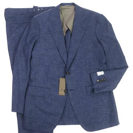未使用品 GOTAIRIKU 五大陸 カノニコ社製生地使用 シングルスーツ セットアップ ブルー 40 日本製 正規品 メンズ【中古】