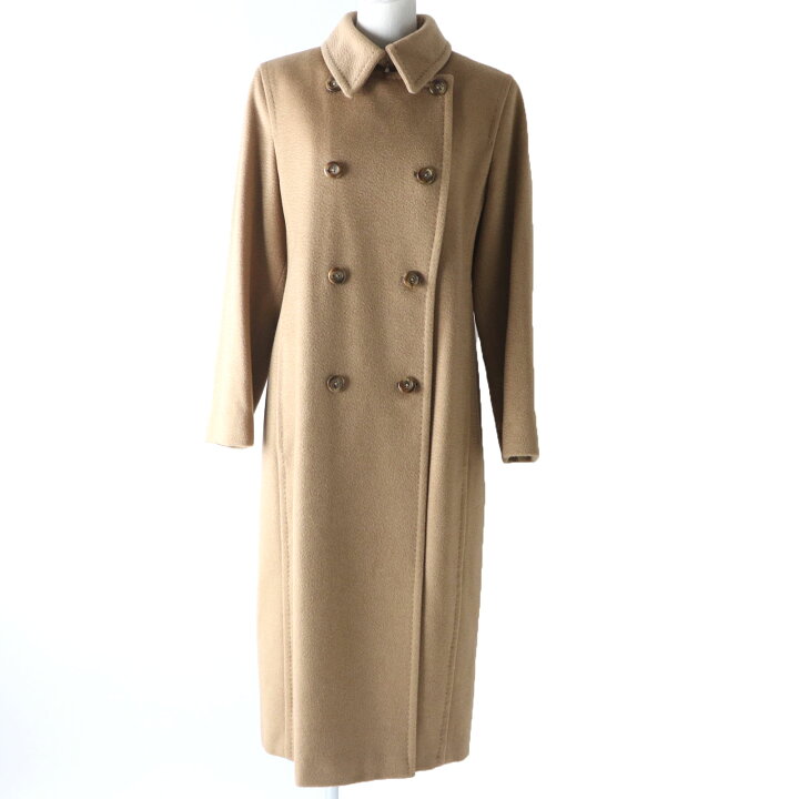 美品 MaxMara キャメル100% 白タグ ロングコート 42 楽天市場  