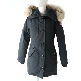 美品 CANADA GOOSE カナダグース 2580LA ROSSCLAIR PARKA ロスクレアパーカ ファー・フード付 ダウンコート ブラック XS 国内正規品 レディース【中古】