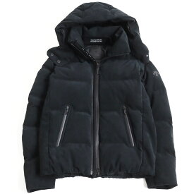 【ドンドン見直し】美品 DESCENTE デサント DAMMGK38U ALLTERRAIN/オルテライン ANCHOR デュアルジップベンチレーション シームテープ加工 WZIP フーデッド 水沢ダウン ウルトラスエード ダウンジャケット ブラック S 日本製 正規品 メンズ【中古】