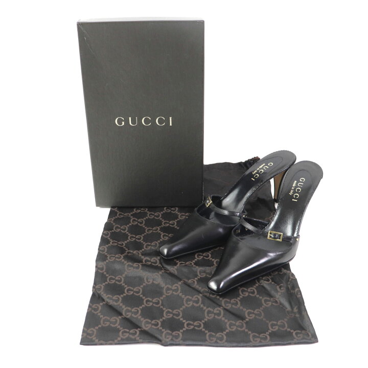 楽天市場】極美品 GUCCI グッチ 091142 レザー ロゴ金具付 スクエア 