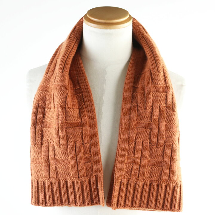 楽天市場】極美品○HERMES エルメス カシミヤ100％ H柄編み ショート  