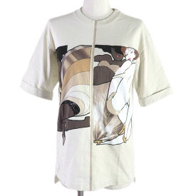 美品□FENDI フェンディ 2021年製 コットン スパンコール エンブロイダリー カットソー 半袖Tシャツ アイボリー XXS イタリア製 正規品 レディース【中古】