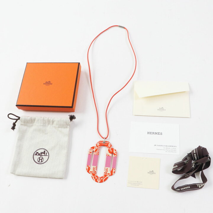楽天市場】未使用品◎HERMES エルメス アトラージュ メタル ペンダント 