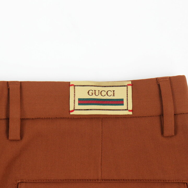 楽天市場】極美品○GUCCI グッチ 690474 グッチラベルトラウザーパンツ 