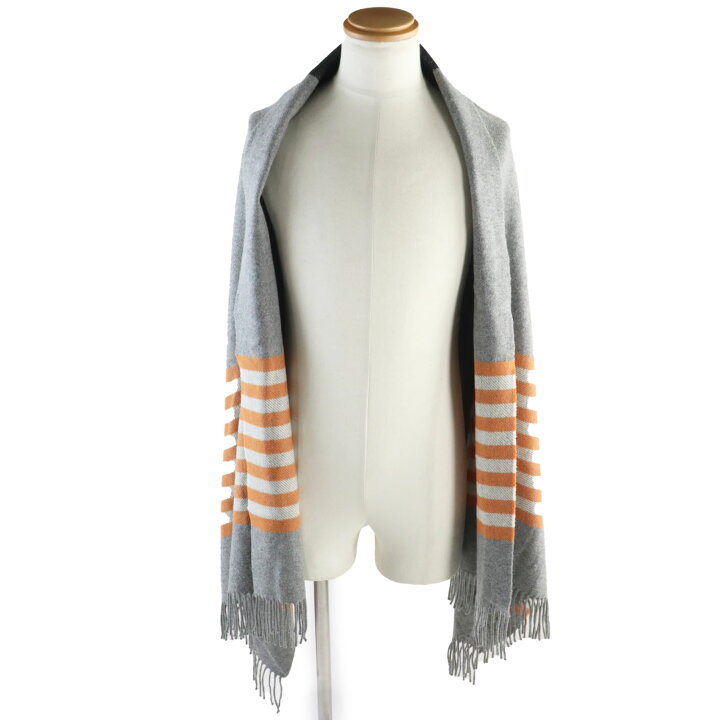 楽天市場】極美品○HERMES エルメス カシミヤ100％ レザータグ  