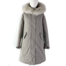 極美品☆WOOLRICH ウールリッチ WWCPS2653D KEYSTONE PARKA フォックスファー・フード付 ダウンコート グレー S 正規品 レディース【中古】