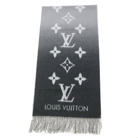 美品◎LOUIS VUITTON ルイヴィトン M76336 エシャルプ レイキャビック グラディエント カシミヤ100％ マフラー グレー 英国製 正規品 レディース【中古】