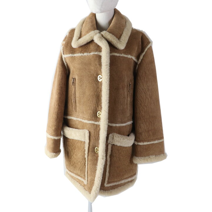楽天市場】極美品◎COACH コーチ CF029 シアリング パネルコート 