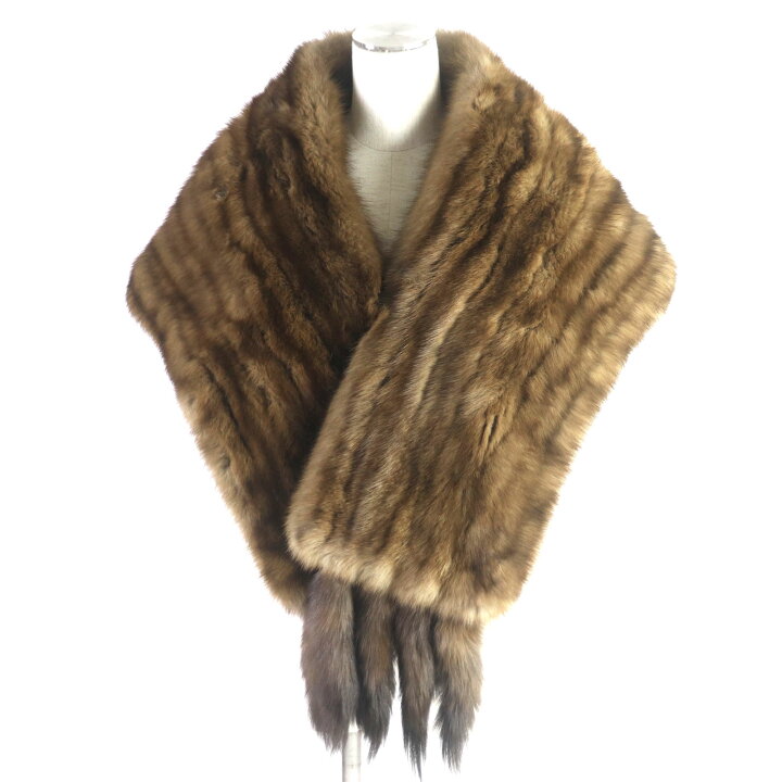楽天市場】極美品▽ロシアンセーブル SABLE 房付き 本毛皮ショール  