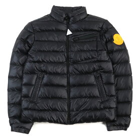 未使用品○MONCLER モンクレール 2022年製 I10911A00139 M2640 AMALTEAS GIUBBOTTO ビッグロゴワッペン付き スタンドカラー ダブルジップ ダウンジャケット ブラック 0 ハンガー・ガーメント付き 正規品 メンズ【中古】