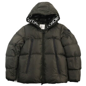 美品●MONCLER モンクレール 20-21AW MONTCLAR モンクラ ロゴワッペン付き フーデッドダウンジャケット カーキ 3 正規品 メンズ【中古】