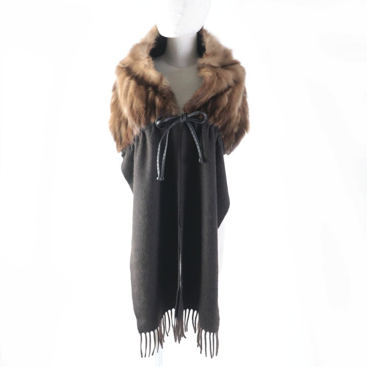 楽天市場】極美品☆FENDI フェンディ カシミヤ混 セーブルファー 
