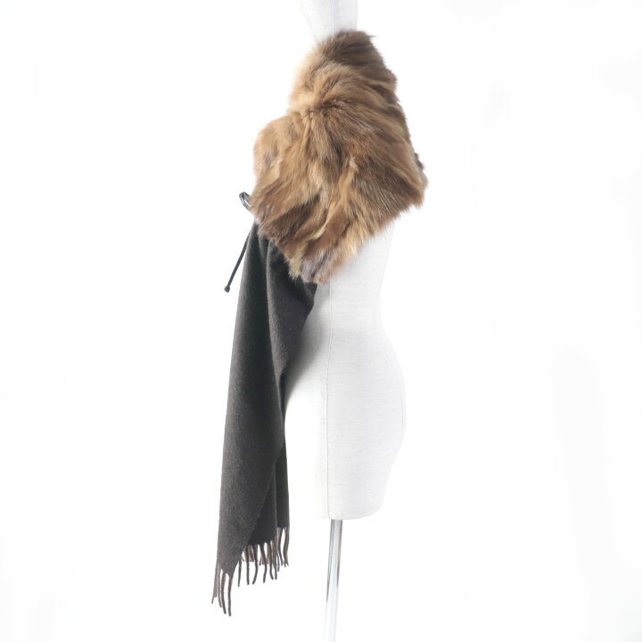 楽天市場】極美品☆FENDI フェンディ カシミヤ混 セーブルファー 