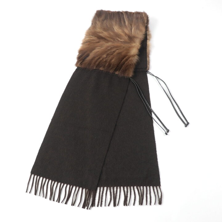 楽天市場】極美品☆FENDI フェンディ カシミヤ混 セーブルファー 