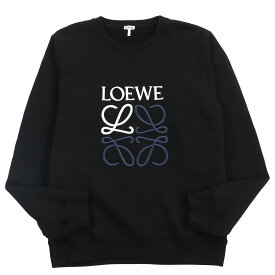 美品●LOEWE ロエベ H526Y24J07 アナグラムロゴエンブロイダリー刺繍 プルオーバー スウェットシャツ ブラック XXL 正規品 メンズ【中古】