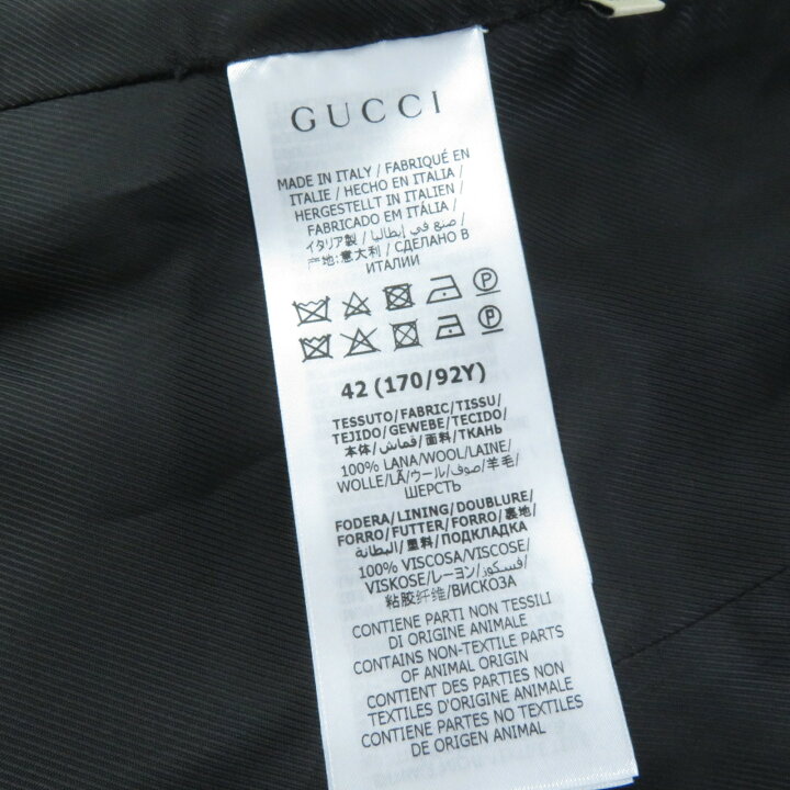楽天市場】極美品☆GUCCI グッチ 20AW 619253 GGボタン 比翼仕立て  