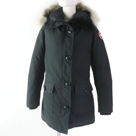 美品☆CANADA GOOSE カナダグース 2603JL BRONTE PARKA ブロンテ パーカー ファー・フード付 ダウンコート ブラック S 正規品 レディース【中古】