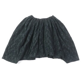 美品★tricot COMME des GARCONS トリココムデギャルソン コットン100％ 花柄 エンブロイダリー サルエルパンツ ブラック 日本製 正規品 レディース【中古】