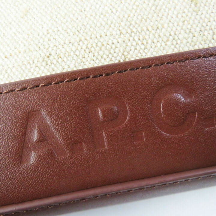 楽天市場】美品◎A.P.C. アーペーセー レザー キャンバス ロゴ型押し 