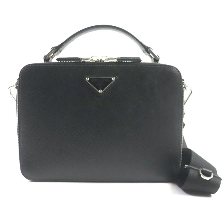 楽天市場】美品▽PRADA プラダ 2VH069 ブリック トライアングルロゴ 