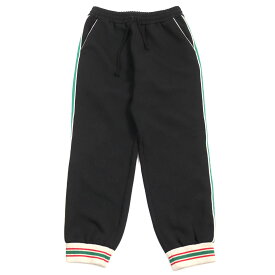 【ドンドン見直し】極美品○GUCCI グッチ 2022年製 663569 XJDE9 GGジャージージャカード ジョギングパンツ ビッグGGジャガード ウェブライン リブ切替 ジョガーパンツ/トラックパンツ/イージーパンツ ブラック系 M イタリア製 正規品 メンズ【中古】