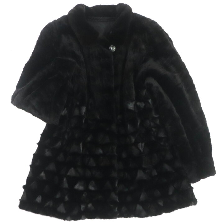 楽天市場】美品▽シェアードミンク MINK 本毛皮コート ブラック F 