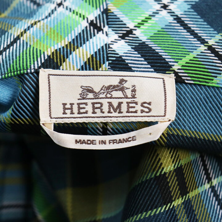 楽天市場】未使用品○HERMES エルメス 2021年製 チェック柄 ハーフ 