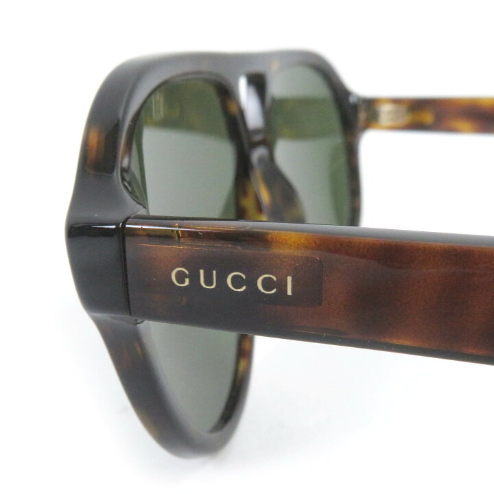 楽天市場】未使用品□GUCCI グッチ GG0159S べっ甲柄 アビエーター  