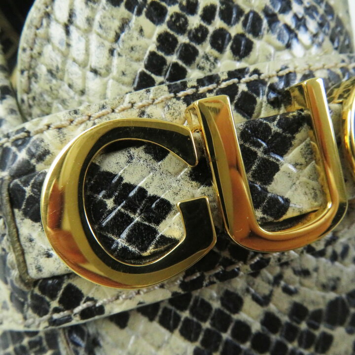楽天市場】美品◎GUCCI グッチ 700036 ロゴメタル パイソン型押し 