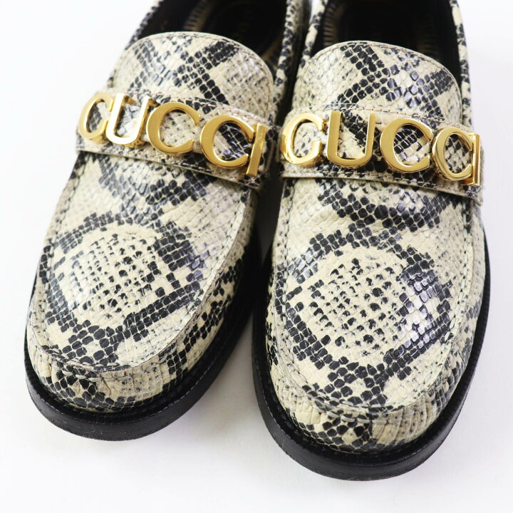 楽天市場】美品◎GUCCI グッチ 700036 ロゴメタル パイソン型押し 