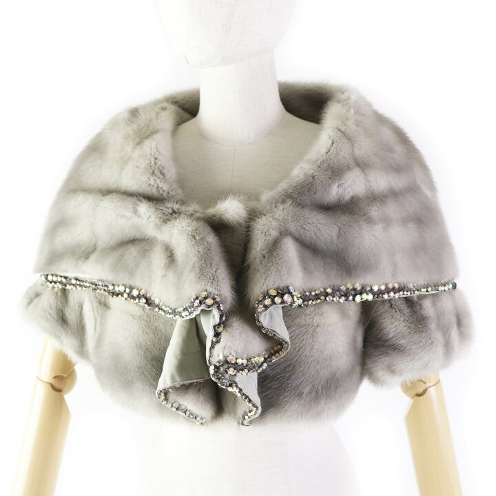楽天市場】美品◎VALENTINO ヴァレンティノ ミンク 裏地シルク 装飾 