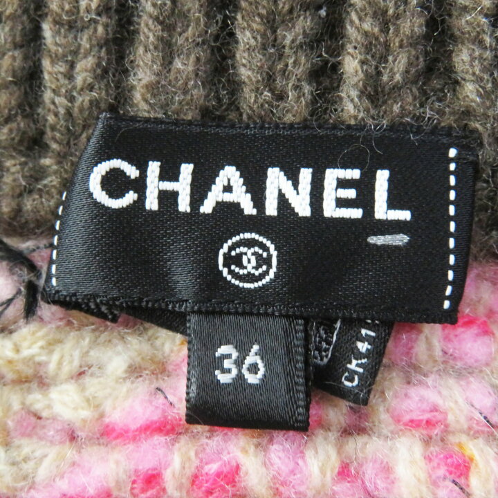 楽天市場】極美品◎CHANEL シャネル 22K P73897 カシミヤ混 ココマーク  